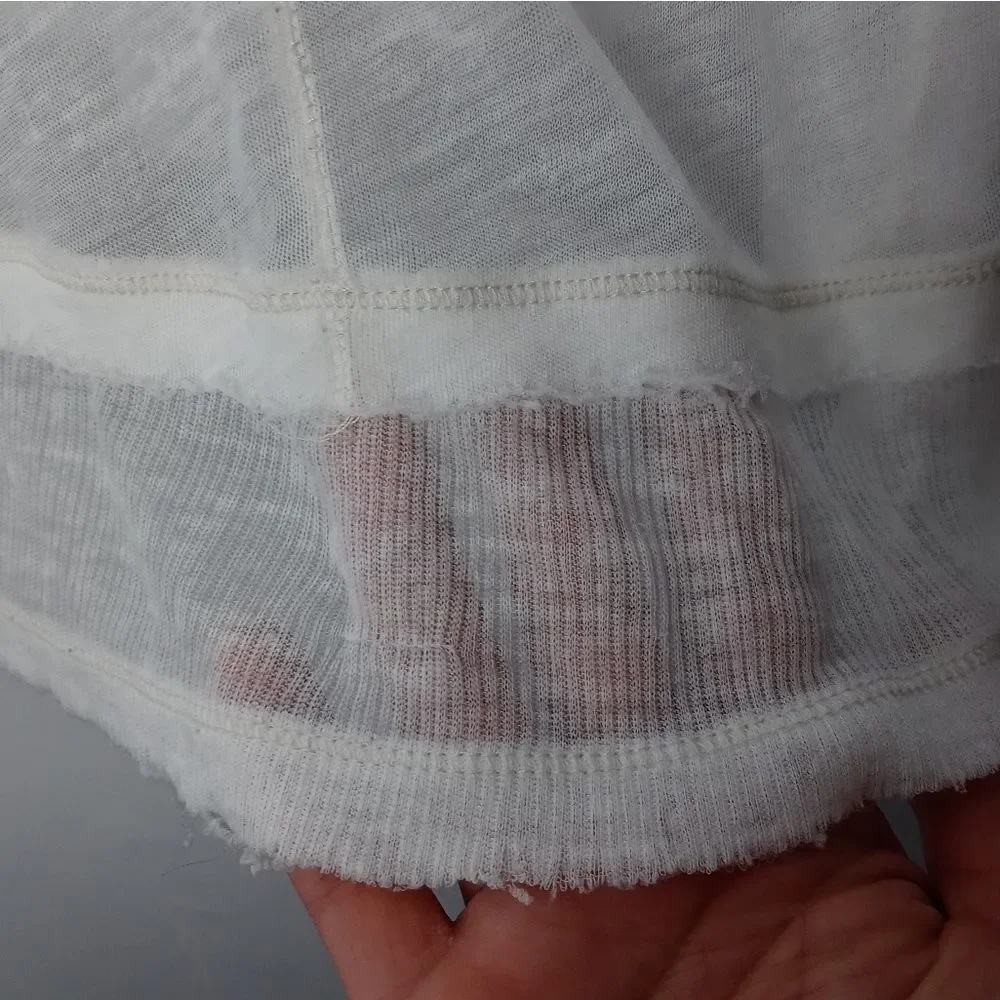 Free People white see through top